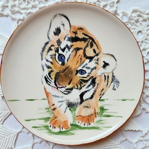 Hand-Painted Ceramic Animal Plate: Koala, Fox, Penguin, Sloth