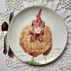 Farm animal plates Pink pig barnyard gift lamb plate horse plate llama dinner plate pig lover gift farm gift chicken rooster plate cow calf