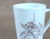 Bat Coffee Mug Vampire Bat Illustration Coffee Mug Kitchen Home Cup Tea Mug