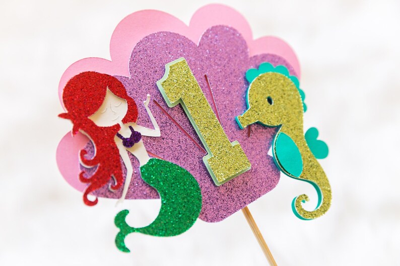 Mermaid decor Birthday Decor Mermaid Mermaid party Under the Sea Mermaid Cake Topper Cake Topper