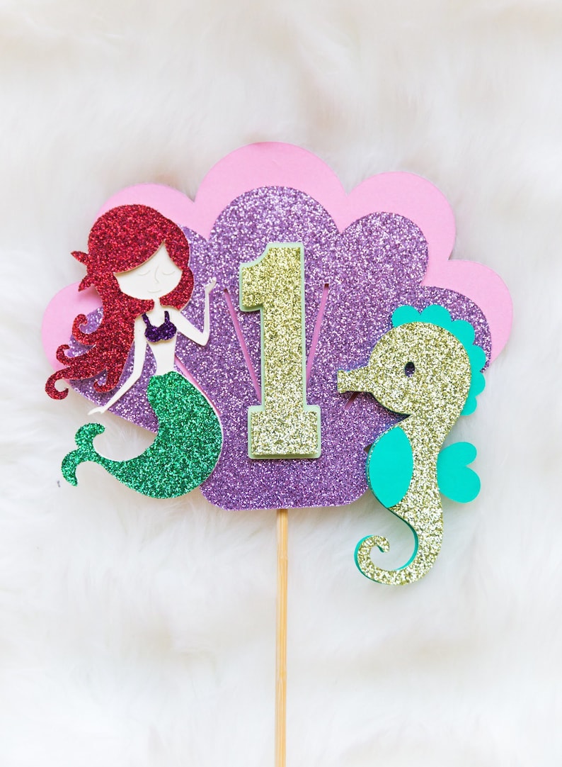 Mermaid decor Birthday Decor Mermaid Mermaid party Under the Sea Mermaid Cake Topper Cake Topper
