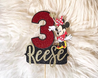 Minnie Mouse Cake Topper, Disney Birthday, Minnie Mouse, Disney Birthday