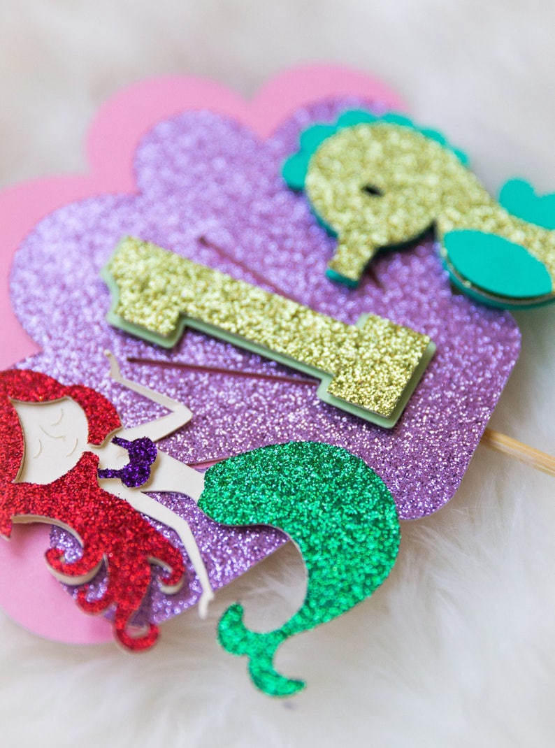 Mermaid decor Birthday Decor Mermaid Mermaid party Under the Sea Mermaid Cake Topper Cake Topper