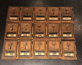 Post Office Box Door P.O. Door Mail Box Postal Antique-US w Glass, Numbers
