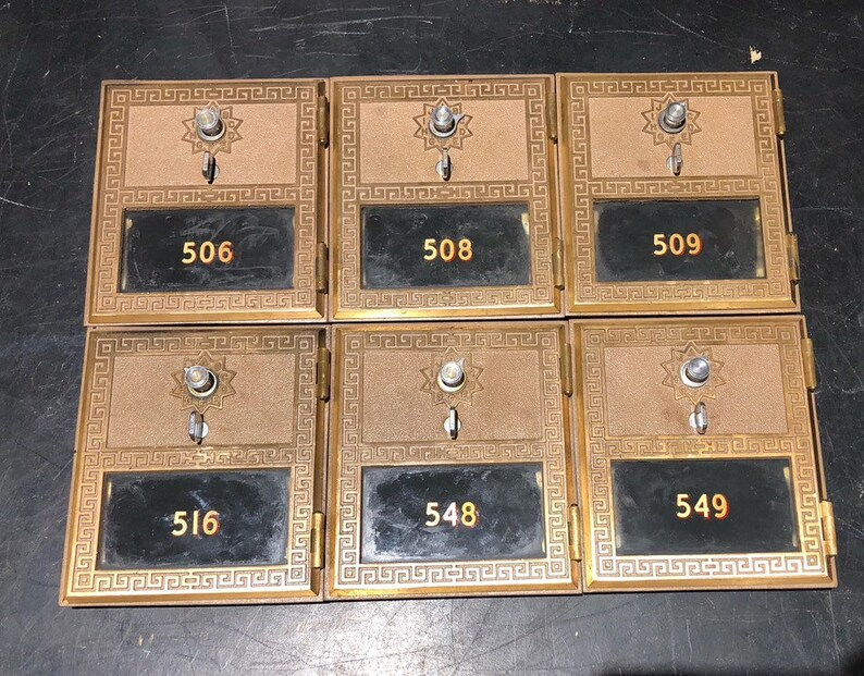 Post Office Box Door P O Door Mail Box Postal Antique Us W Etsy