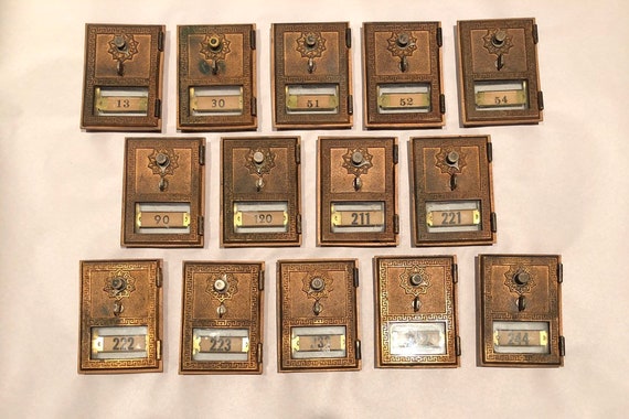 Post Office Box Door P O Door Mail Box Postal Antique Us W Etsy