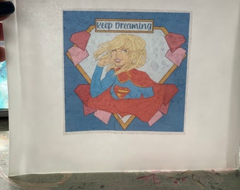 Super hero pencil pouch, Wonder Woman, Supergirl, Batgirl, Captain Marvel