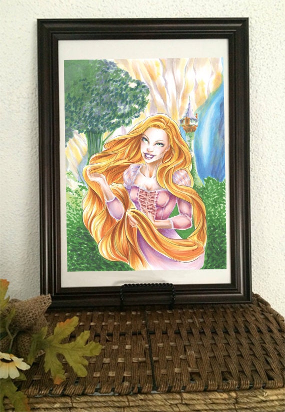 Rapunzel Disney Princess Tangled Disney Print Etsy