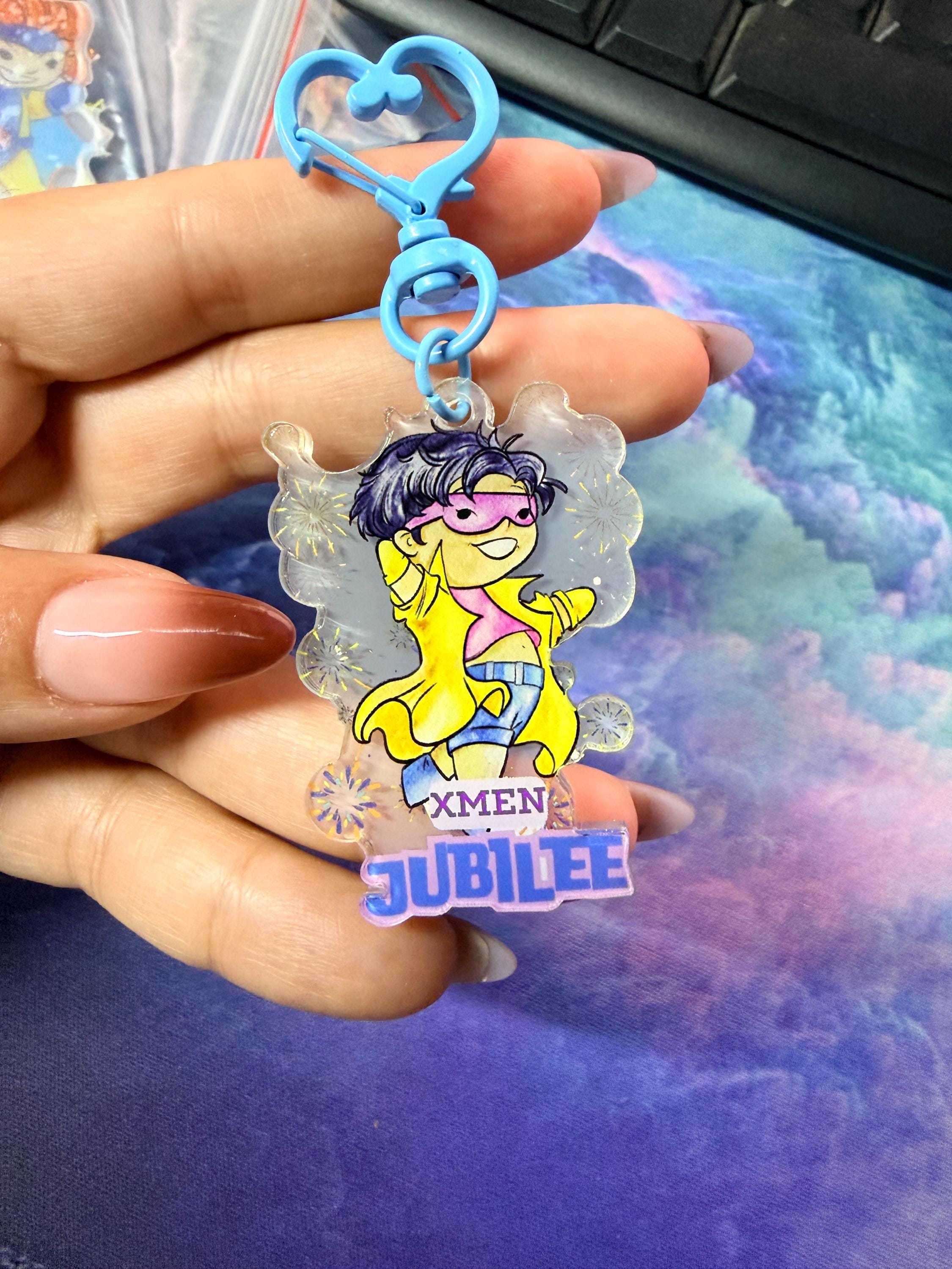 Jubilee Key Chain, X-men Chain, Double-sided Acrylic Keychain