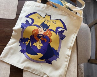 Superhero Canvas Tote Bag, Rogue, Xmen, Mickey Mouse, Motivational Book Bag