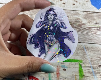 Superhero Comic Book Stickers: Storm, Raven, Starfire - Vinyl Decals
