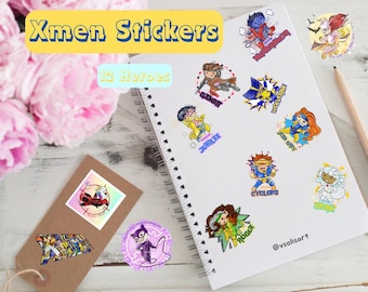 X-Men Vinyl Sticker Set, Schurke, Wolverine, Deadpool