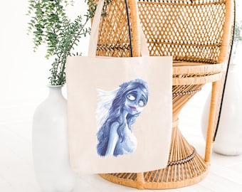 Corpse Bride bag, Sturdy Canvas bags, Tim Burton Book bag