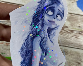 Tim Burton&#39;s Corpse Bride Sticker: Gothic Halloween Vinyl Decal