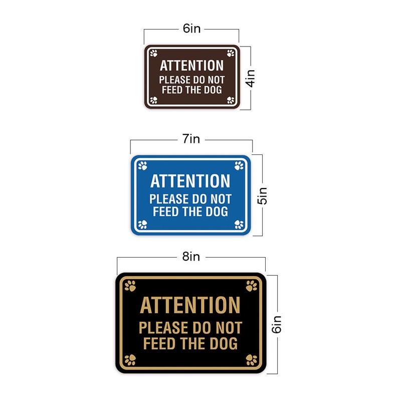 Classic Framed Paws Attention Please Do Not Feed the Dog Wall Etsy