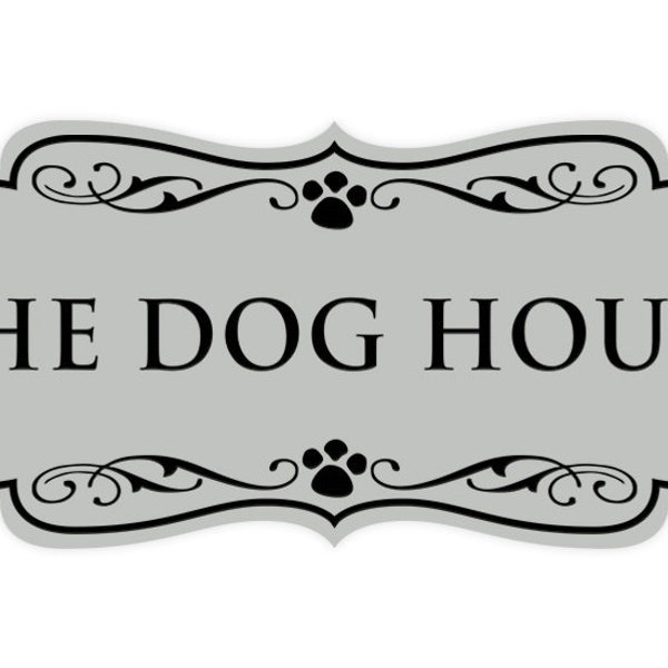 Designer The Dog House Wall or Door Sign