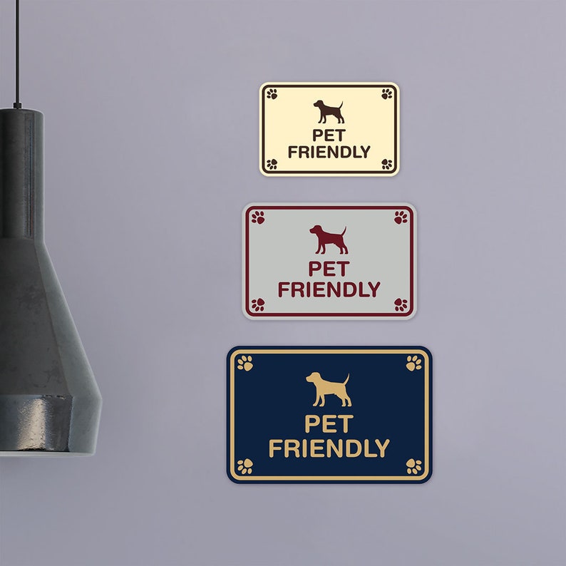 Classic Framed Paws Pet Friendly Wall or Door Sign Etsy