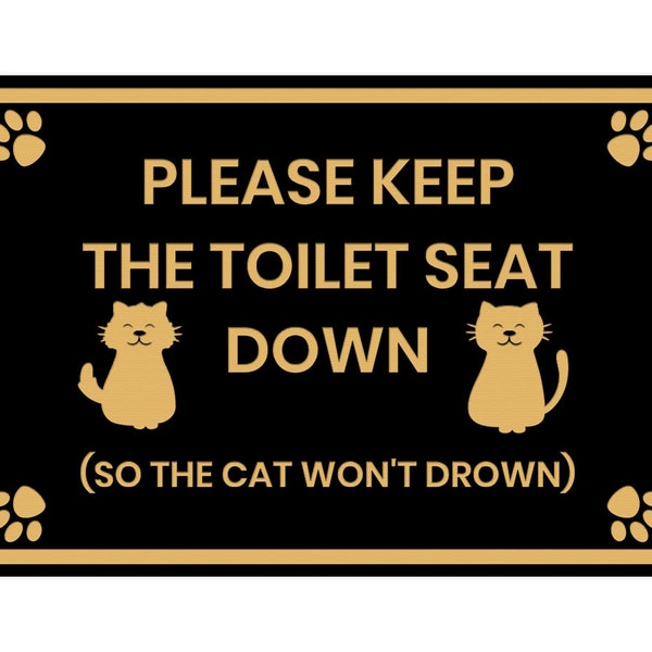 Please Keep the Toilet Seat Down Etsy