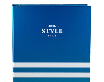 Libro de cliente de archivos de estilo con 50 tarjetas de perfil de cliente (azul sirena)