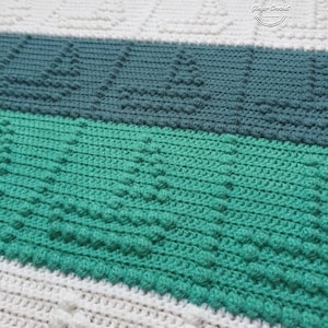 Sailboat Bobble Baby Blanket Pattern