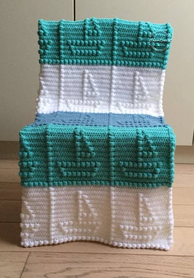 Sailboat Bobble Baby Blanket Pattern Etsy