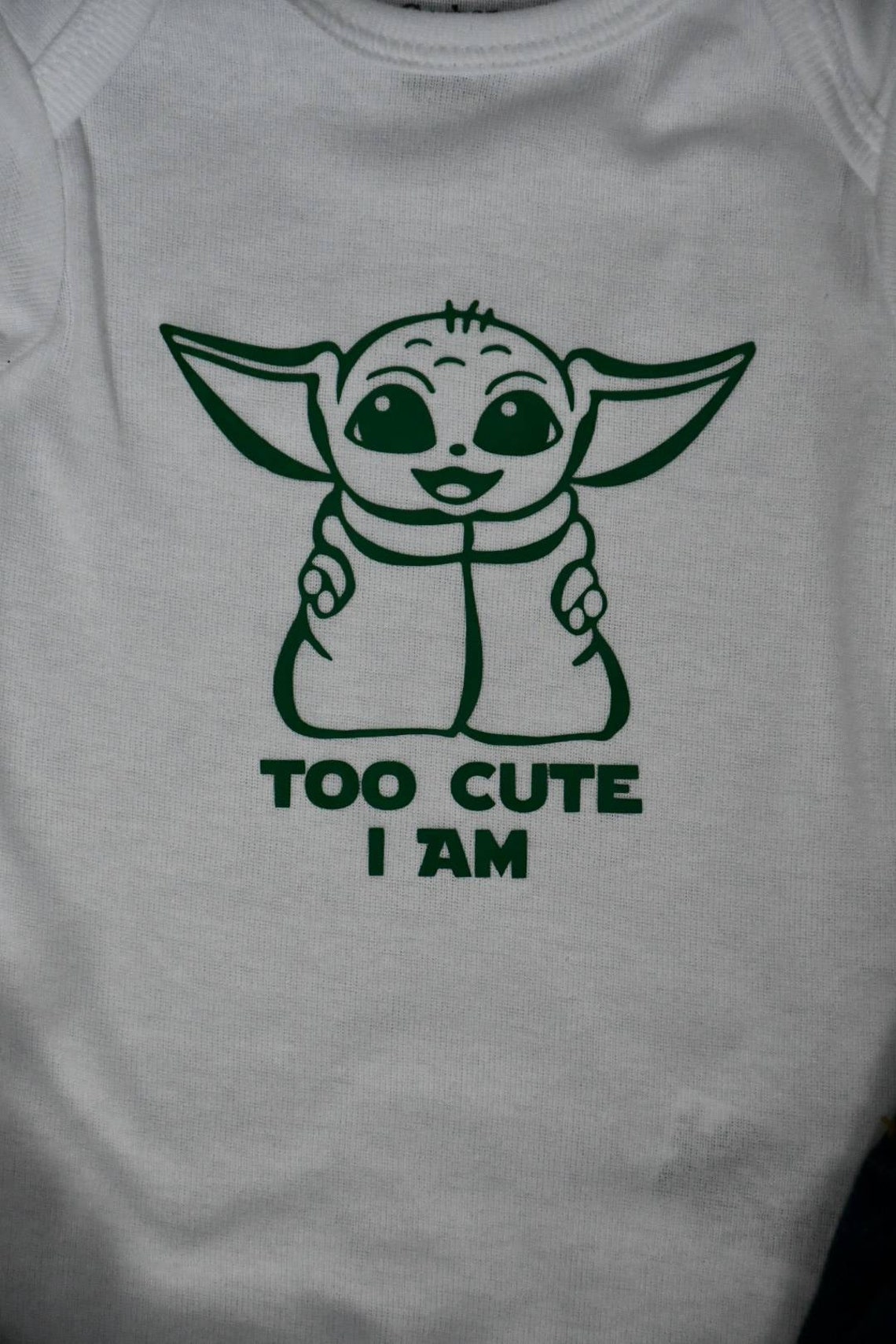 Baby Yoda Onesie Star Wars Onesie Disney Newborn Etsy