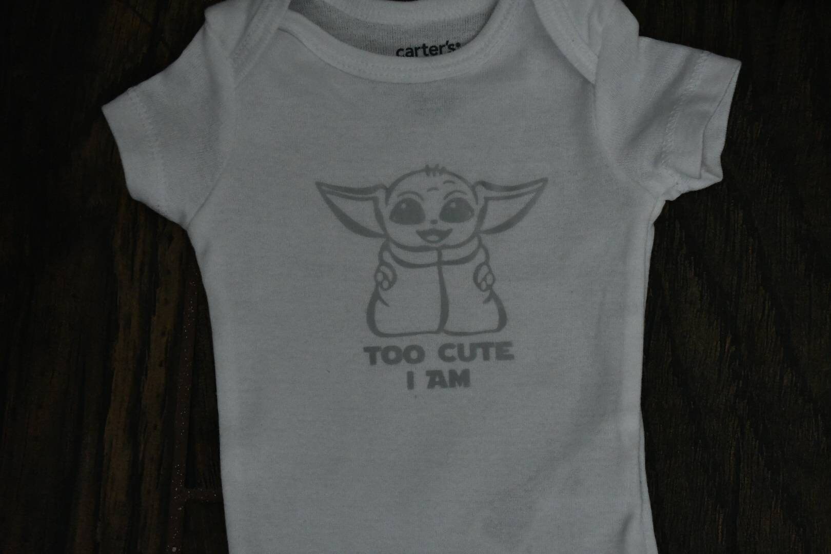 Baby Yoda Onesie Star Wars Onesie Disney Newborn Etsy
