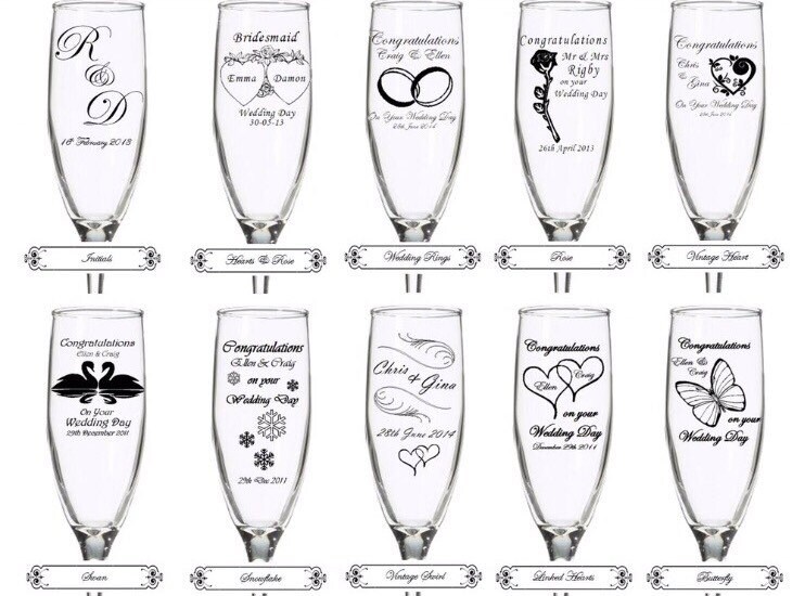 Flûte à Champagne mariage faveurs personnalisé quantité-10 - Etsy France