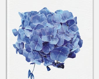 Water color Hydrangea on Canvas 12 x 12&quot;
