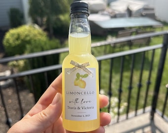 Mini Limoncello Thank You Gift Label (Wedding, Engagement party, etc..)