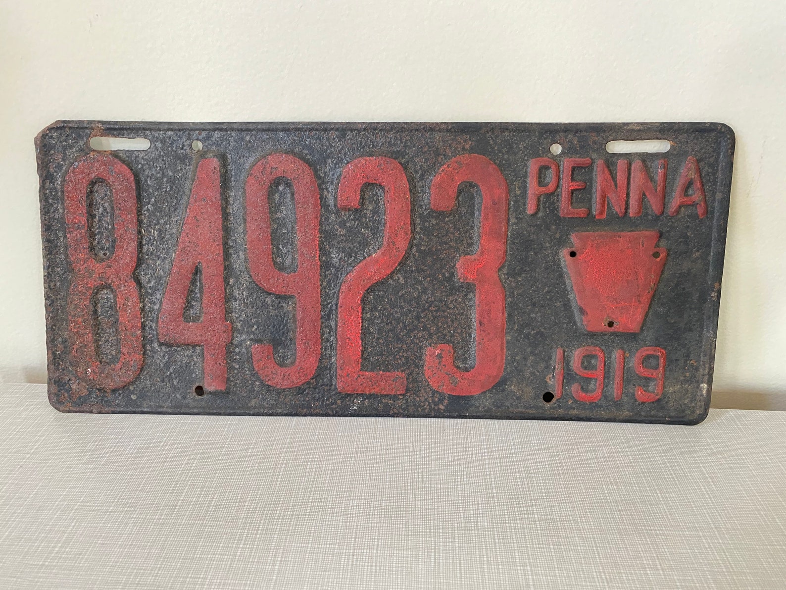 Antique Pennsylvania License Plate 1919 | Etsy