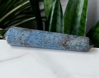 Ruby Kyanite Double Terminated Wand / Ruby Kyanite Crystal / Ruby Kyanite Stone