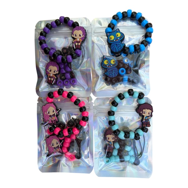 DIY KPop Demon Hunter Charm Bracelet Kit- KPop Party Favors, Kids Craft