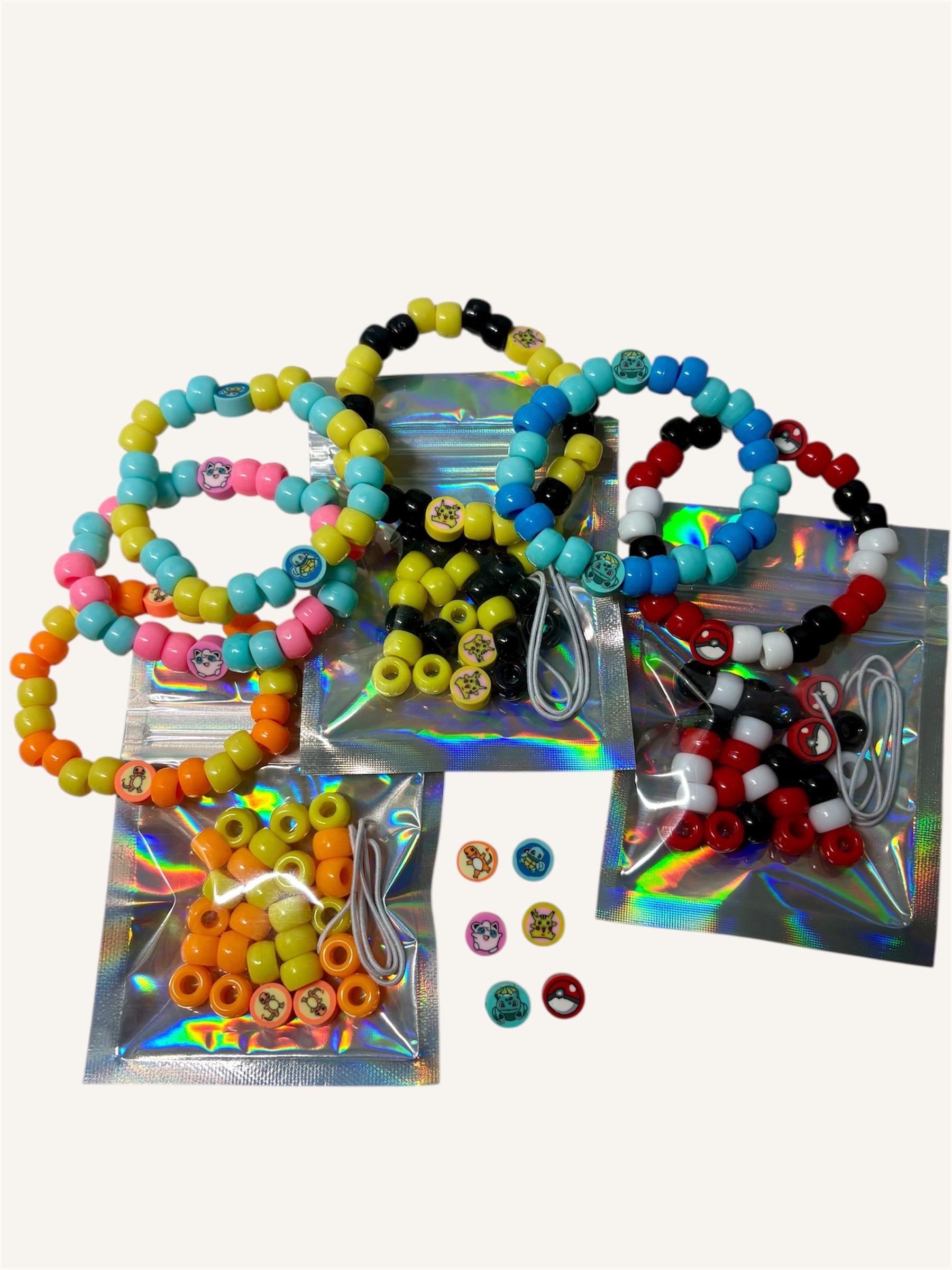 DIY Pokémon Bracelet Kit –  Pikachu, Charmander, Jigglypuff, Squirtle, Bulbasaur, Pokémon Gifts, Pokémon Pokémon Party Favors Pokémon Gifts