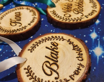 Personalised Christmas baubles ornaments