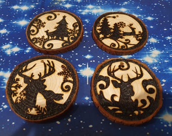 Christmas scene baubles ornaments