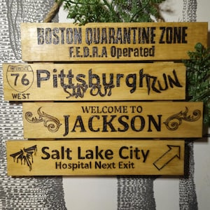 The Last of Us inspired wall signs