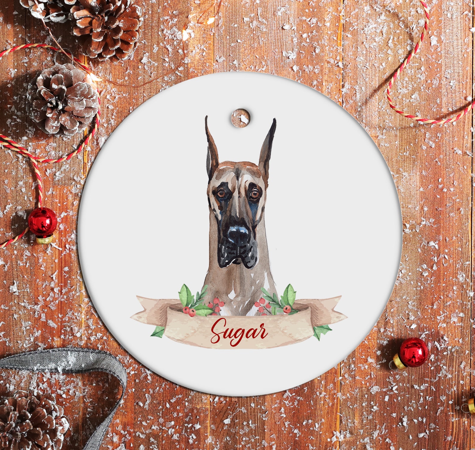 Great Dane Ornament Great Dane Christmas Tree Ornament Great | Etsy