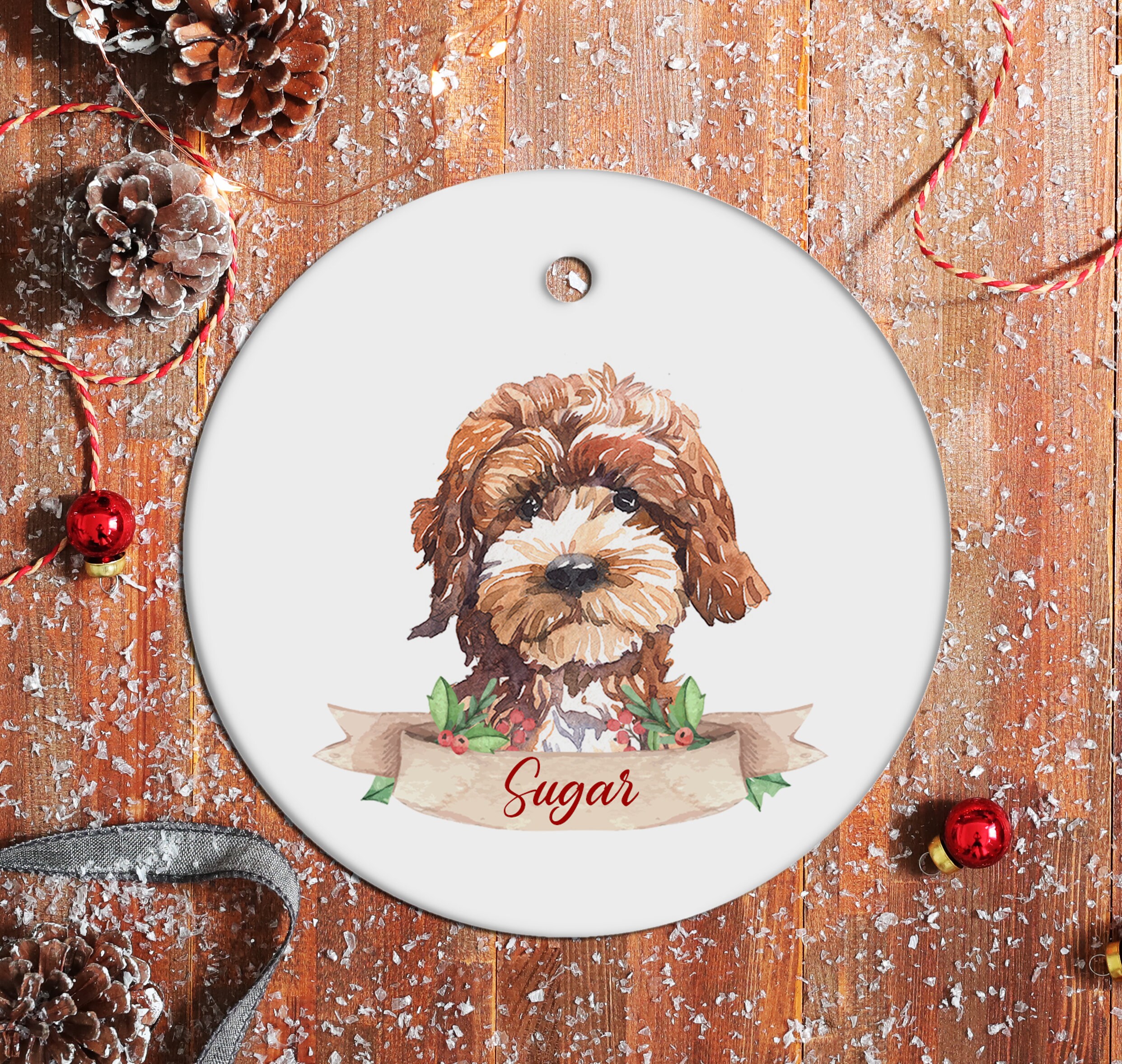 cockapoo christmas ornament