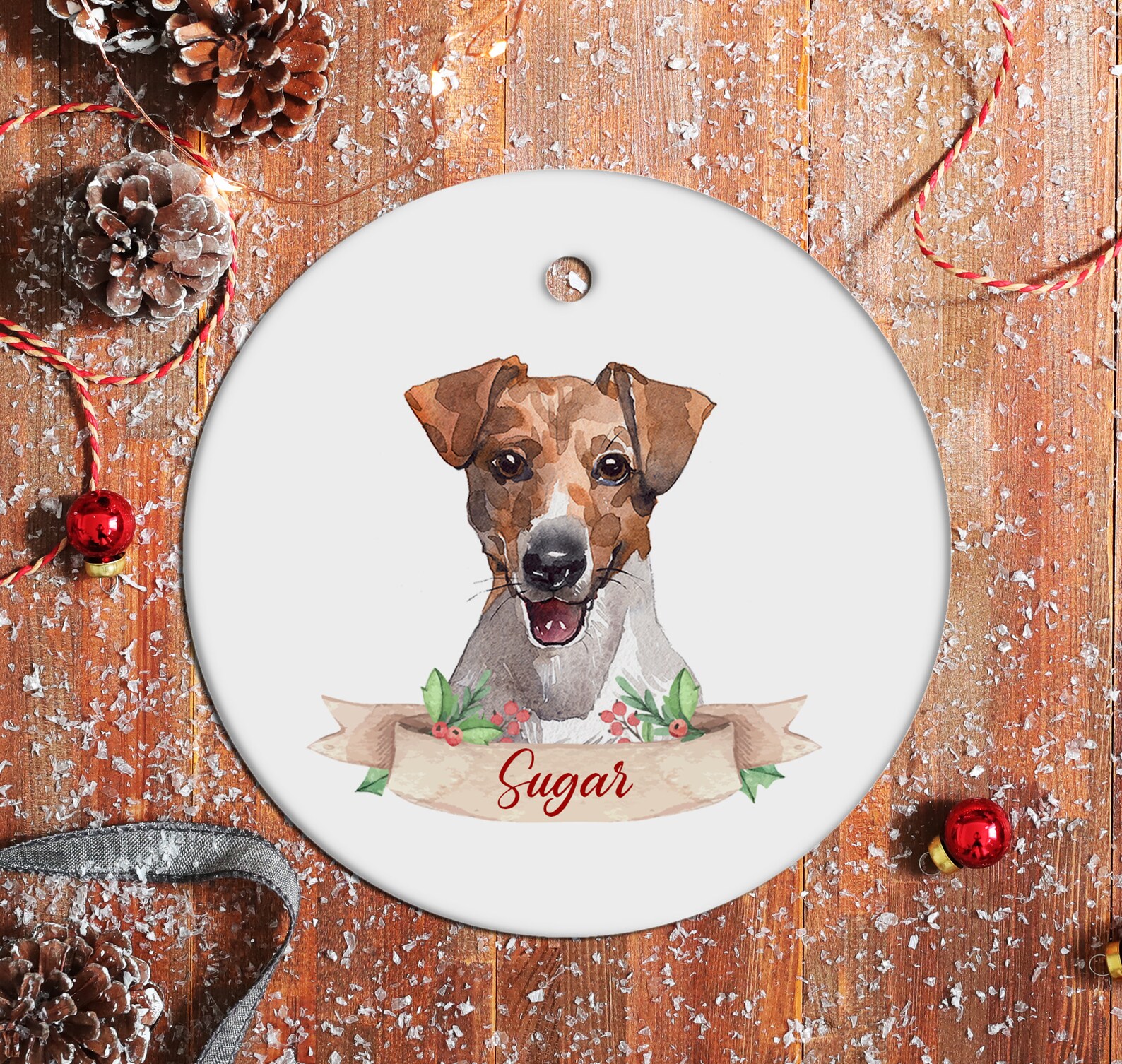 Jack Russell Ornament Jack Russell Christmas Tree Ornament Etsy