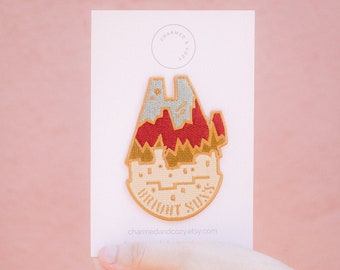 Galaxy’s edge bright suns disney attraction inspired quote cute embroidered large patch iron on design