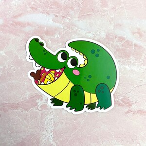 Snack-o-dile disney cute vinyl small sticker design