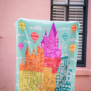Daytime castle fleece blanket
