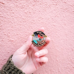Pirates of the caribbean ride inspired enamel pin Disneyland Disney world quote lapel pin