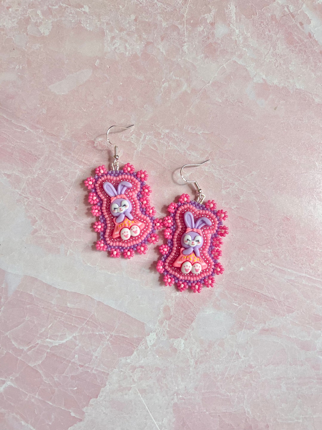 Hand Beaded Cute Stella Lou Earrings Etsy