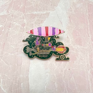 Dreamfinder Figment vintage Epcot attraction inspired jumbo enamel pin disney world lapel pin