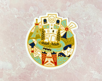 Sticker Its a small world inspired cute vinyl small design