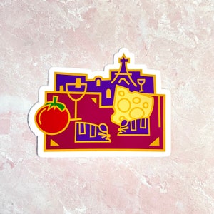 Ratatouille ride france pavilion Epcot cute vinyl small sticker design