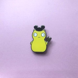 Hard enamel pin disney Bob&#39;s burgers inspired kuchi kopi lapel pin