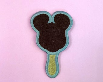 Mickey bar disney snack inspired quote cute embroidered patch iron on design